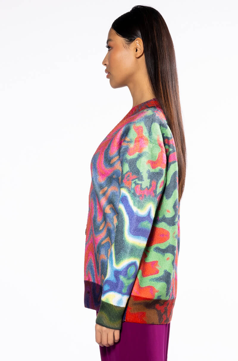 Extra View Wavy Baby Colorful Sweater Cardigan view 7