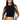 Front View Wavy Baby Sleeveless Rope Detail Top In Black