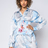Front View Wavy Lil Bih Corset Dress in Blue Multi