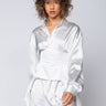 Front View Wavy Lil Bih Corset Dress in White