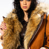 Front View We Found Love Suede Coat With Faux Fur Hood