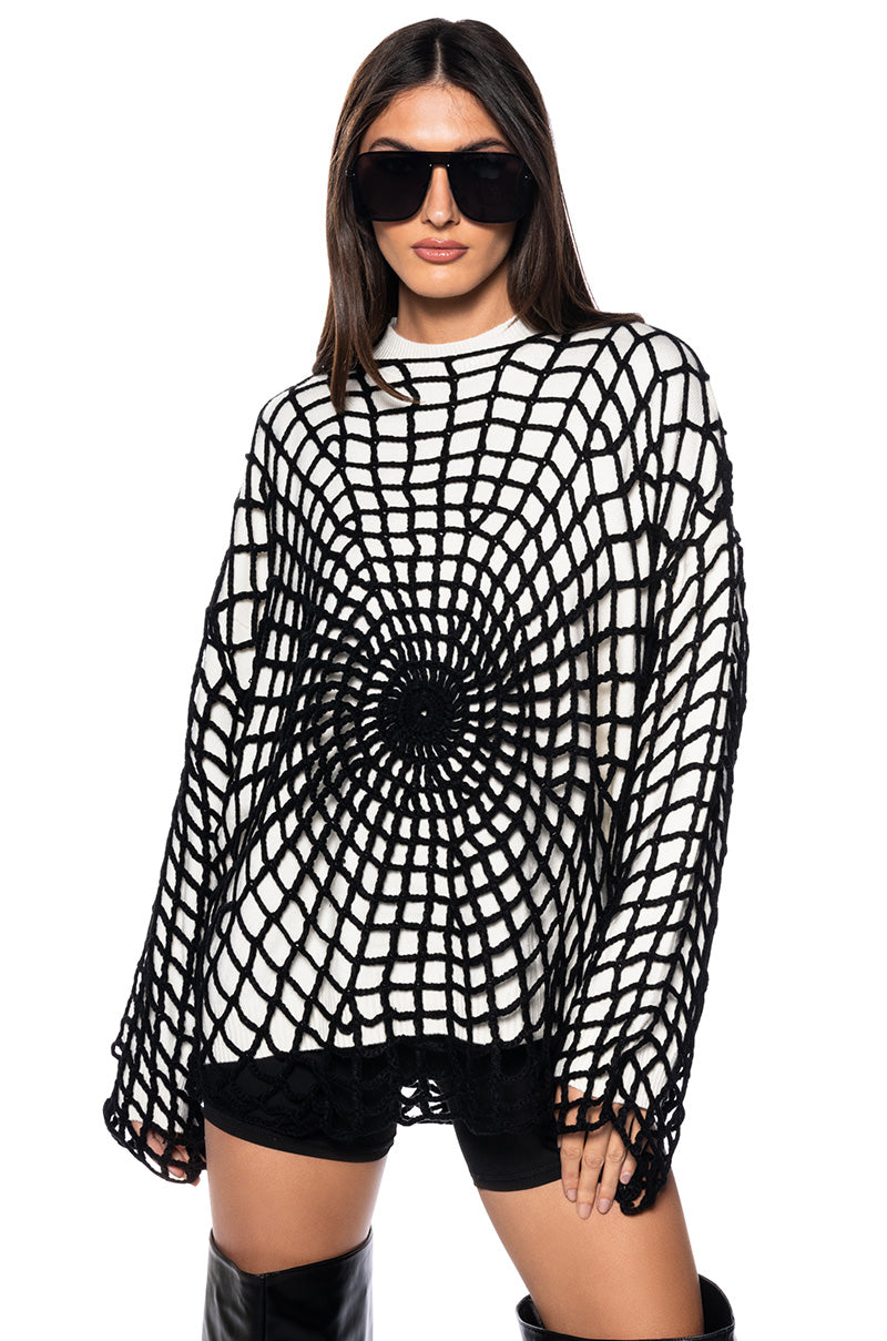 WEAVE MY OWN WEB CREWNECK SWEATER view 0