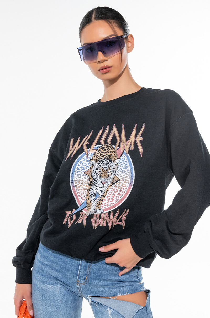 WELCOME TO THE JUNGLE CREW NECK SWEATSHIRT view 0