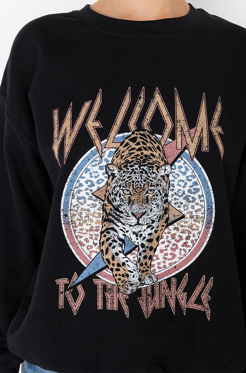 Full View Welcome To The Jungle Crew Neck Sweatshirt