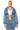 Front View What A Qt Convertible Quilted Denim Jacket