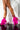 Front View What Dreams Are Made Of Feather Stiletto Sandal in Fuchsia