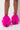 Side View What Dreams Are Made Of Feather Stiletto Sandal in Fuchsia