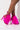 Back View What Dreams Are Made Of Feather Stiletto Sandal in Fuchsia