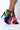 Back View What Dreams Are Made Of Feather Stiletto Sandal in Rainbow