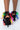 Detail View What Dreams Are Made Of Feather Stiletto Sandal in Rainbow