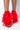 Side View What Dreams Are Made Of Feather Stiletto Sandal in Red