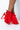 Back View What Dreams Are Made Of Feather Stiletto Sandal in Red