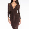 Front View What I Need Long Sleeve Midi Dress