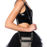 Front View What U Need Rhinestone Bag