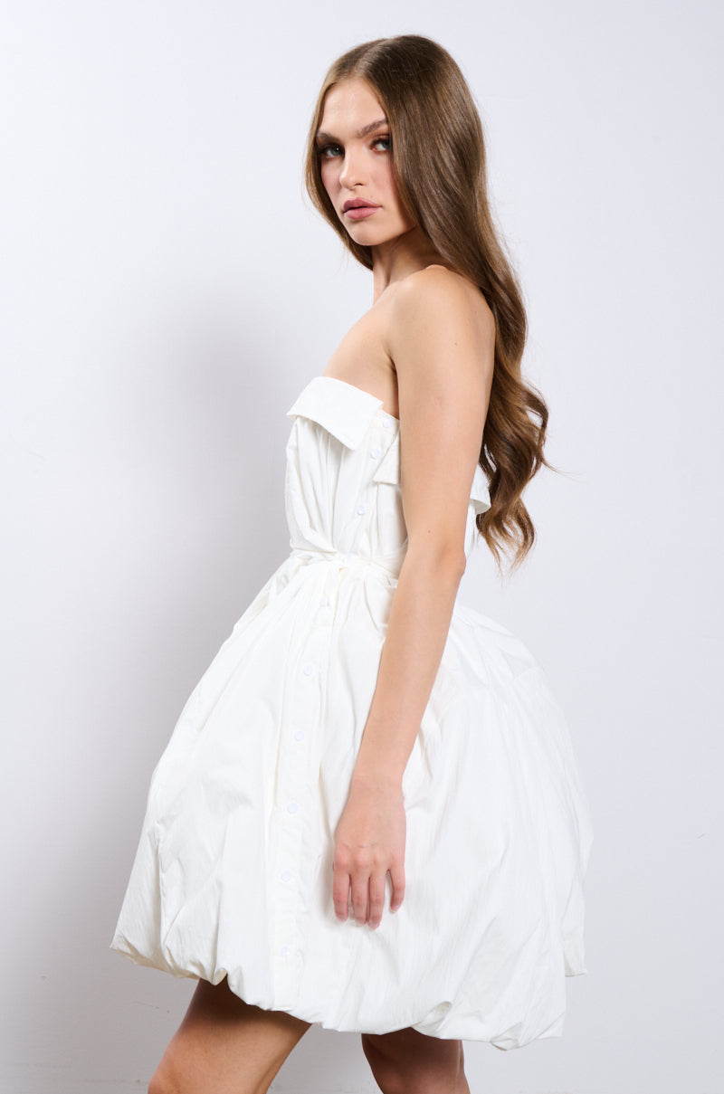 Back View Whats Poppin Poplin Mini Dress