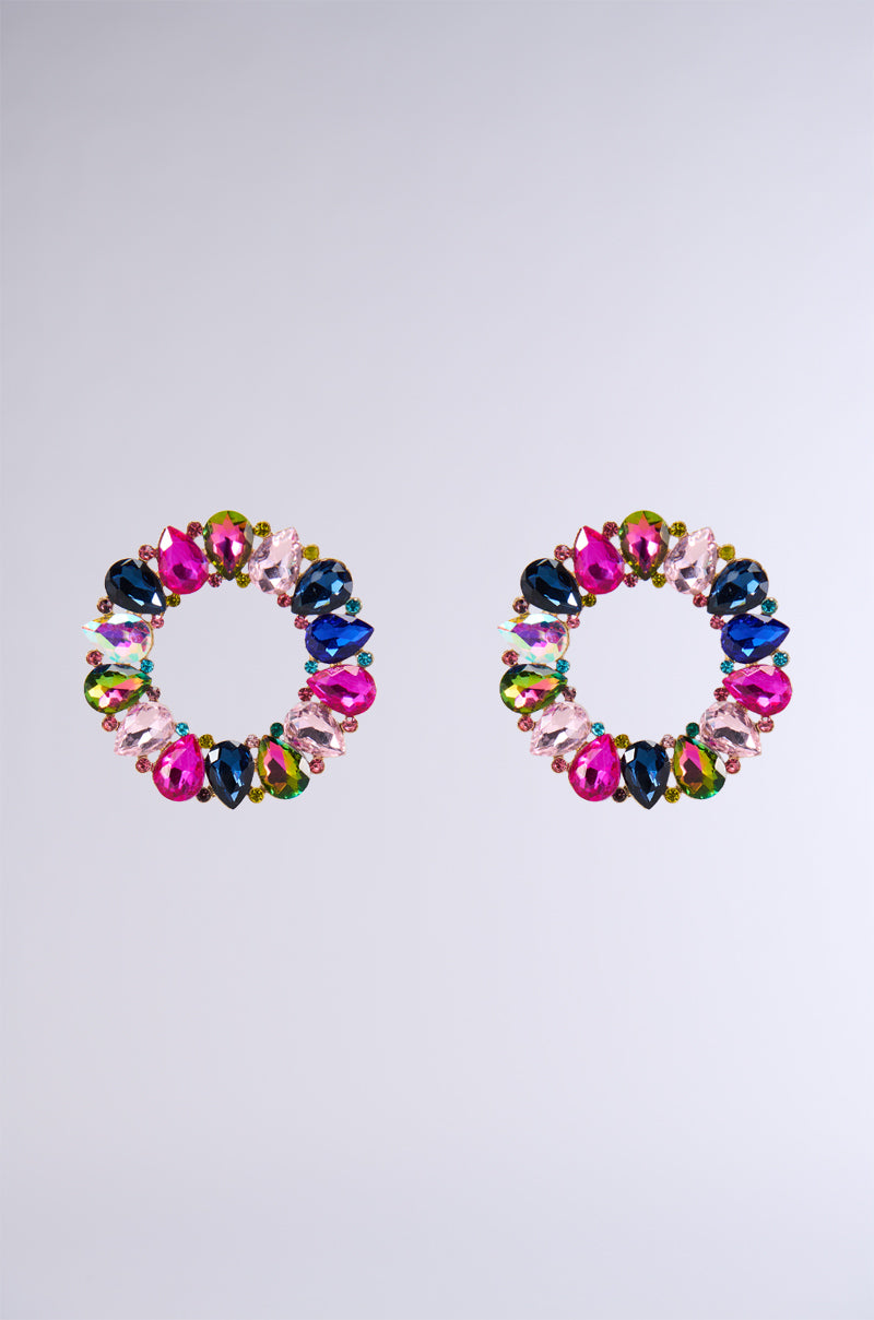 Side View Wheres The Party Embellished Statement Earrings