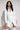 Front View White Out Pu Blazer Dress