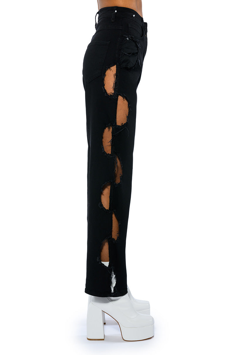 Extra View Whitley Cut Out Relaxed Fit Jeans