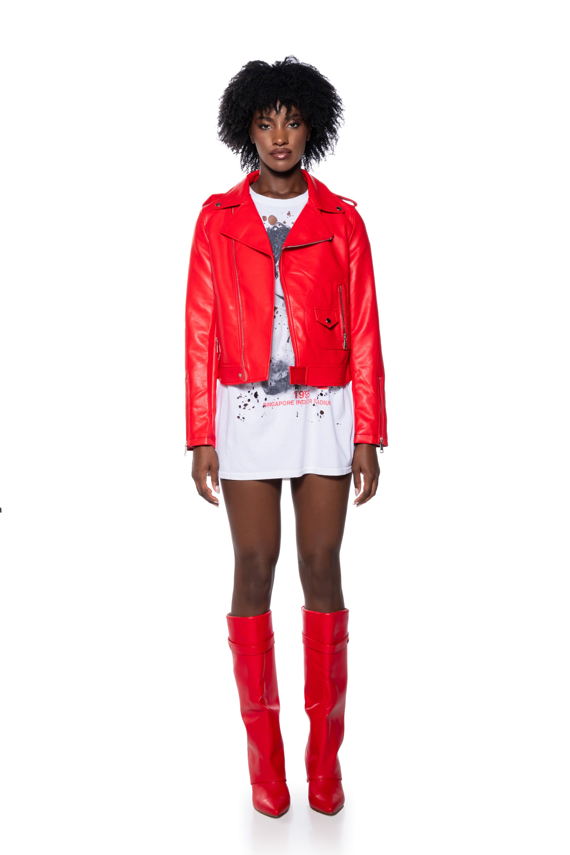 Full View Whitney Houston Oversized Distressed Graphic T Shirt