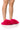 Front View Wig Out Faux Fur Slippers In Fuchsia