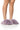 Front View Wig Out Faux Fur Slippers In Purple