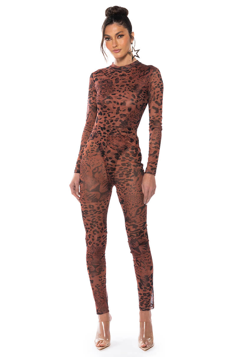Back View Wild Cheetah Print Leggings