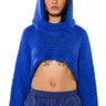 Front View Willa Cropped Hooded Sweater