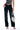 Front View Willow Rhinestone Detail Wide Leg Jean