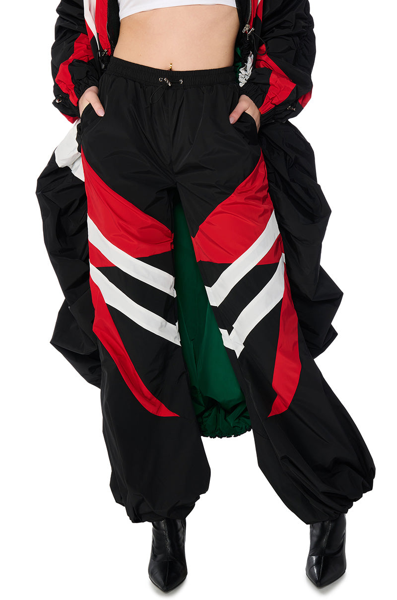 Front View Windbreaker Racer Joggers