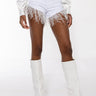 Front View Winging It Feather Shorts