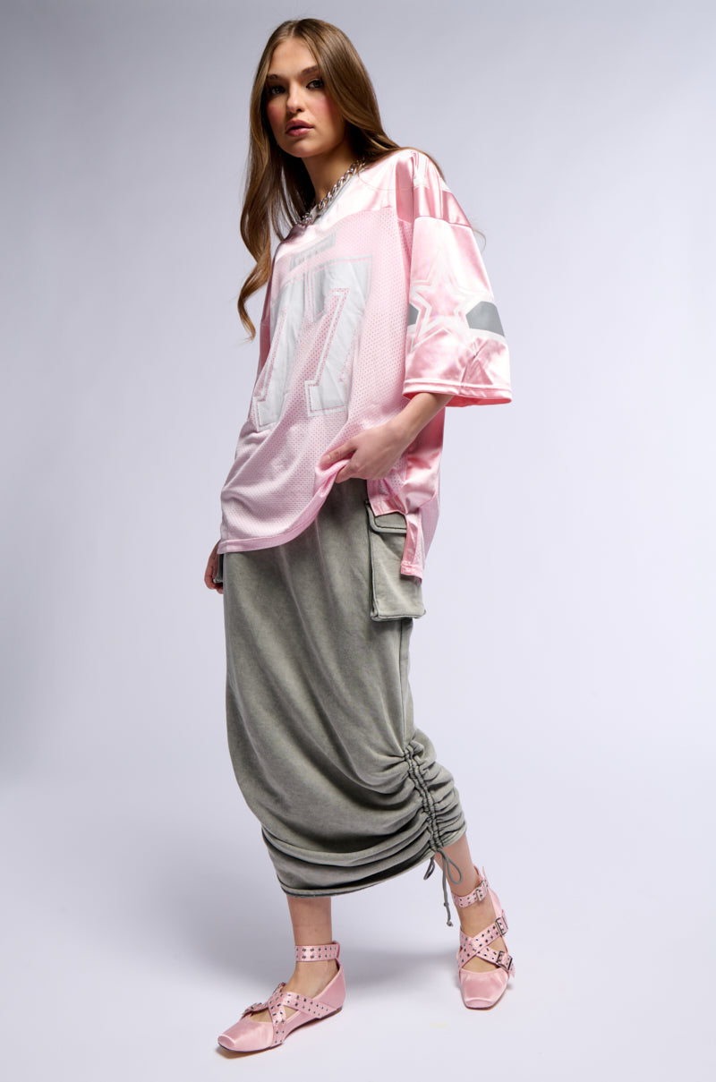 WINNER SQUAD VARSITY JERSEY IN PINK – AKIRA