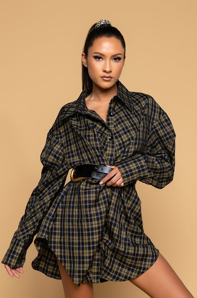 WISH YOU WERE HERE PLAID T SHIRT DRESS WITH OVERSIZED BELT – AKIRA WISH YOU WERE HERE PLAID T SHIRT DRESS WITH OVERSIZED BELT – AKIRA