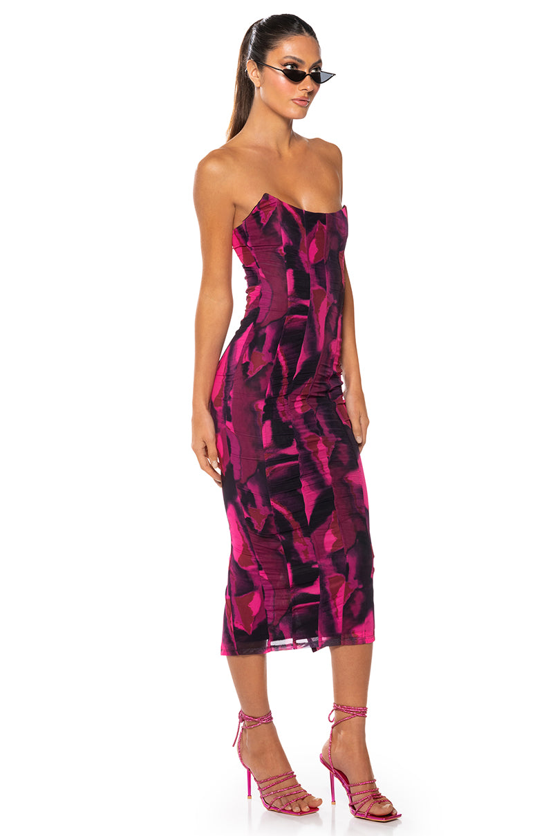 Side View Wishing On A Dream Mesh Midi Dress