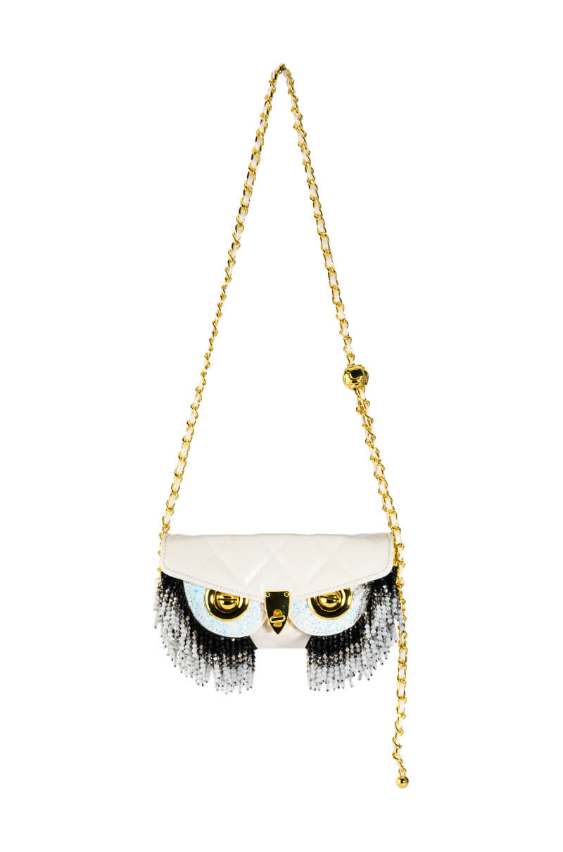 Side View Word To The Wise Embellished Crossbody Bag