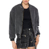 Front View Work Hard Washed Bomber Jacket