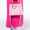 Front View Work It Pu Leather Light Pink Bag