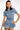 Front View Work It Short Sleeve Denim Romper