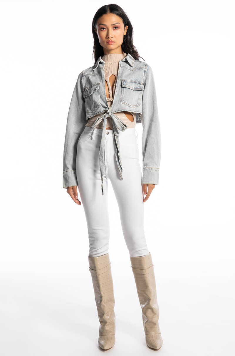 Extra View Wrap Around Denim Jacket 9