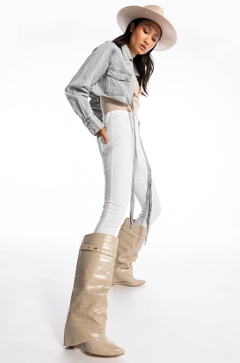 Full View Wrap Around Denim Jacket 4