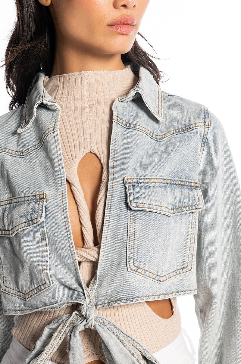 Extra View Wrap Around Denim Jacket 8