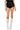 Front View Wrecking Ball Faux Leather High Waist Short