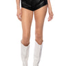 Front View Wrecking Ball Faux Leather High Waist Short