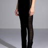 Front View Written In The Stars Velvet Mesh Detail Leggings