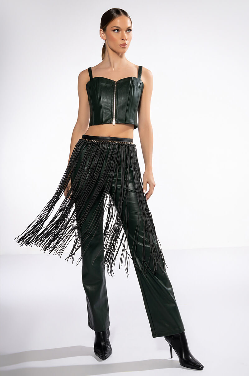 Side View Wyatt Western Fringe Belt