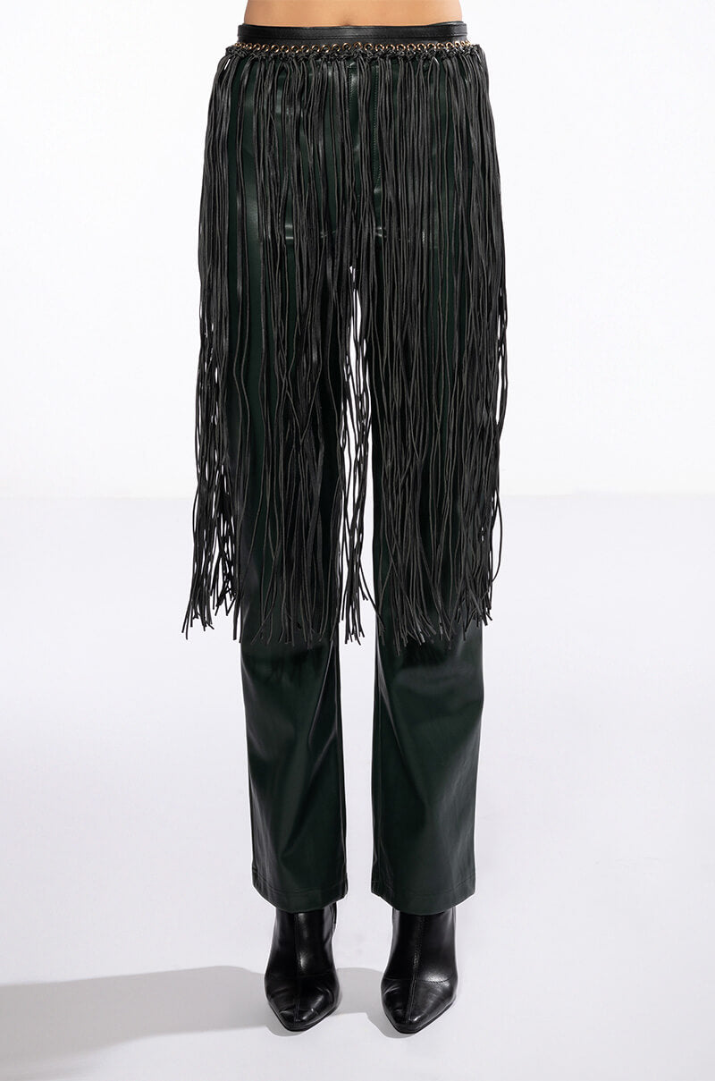 Back View Wyatt Western Fringe Belt