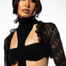 Front View Y2k Lace Bolero