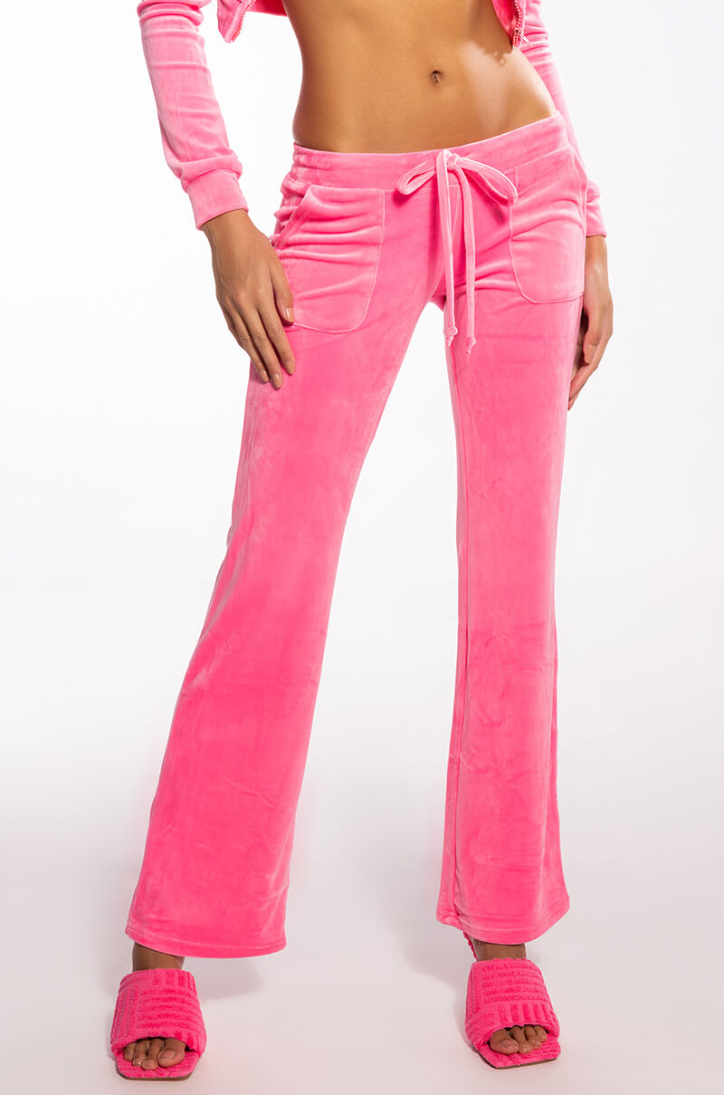 Front View Y2k Queen Velour Jogger