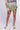 Front View Yacht Life Printed Satin Pleated Mini Skirt