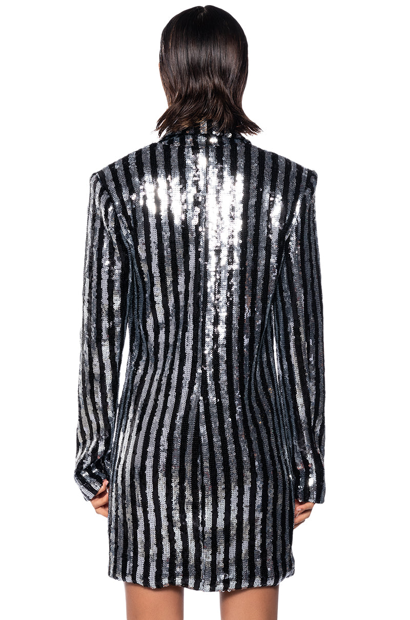 Full View Yanni Sequin Blazer Mini Dress