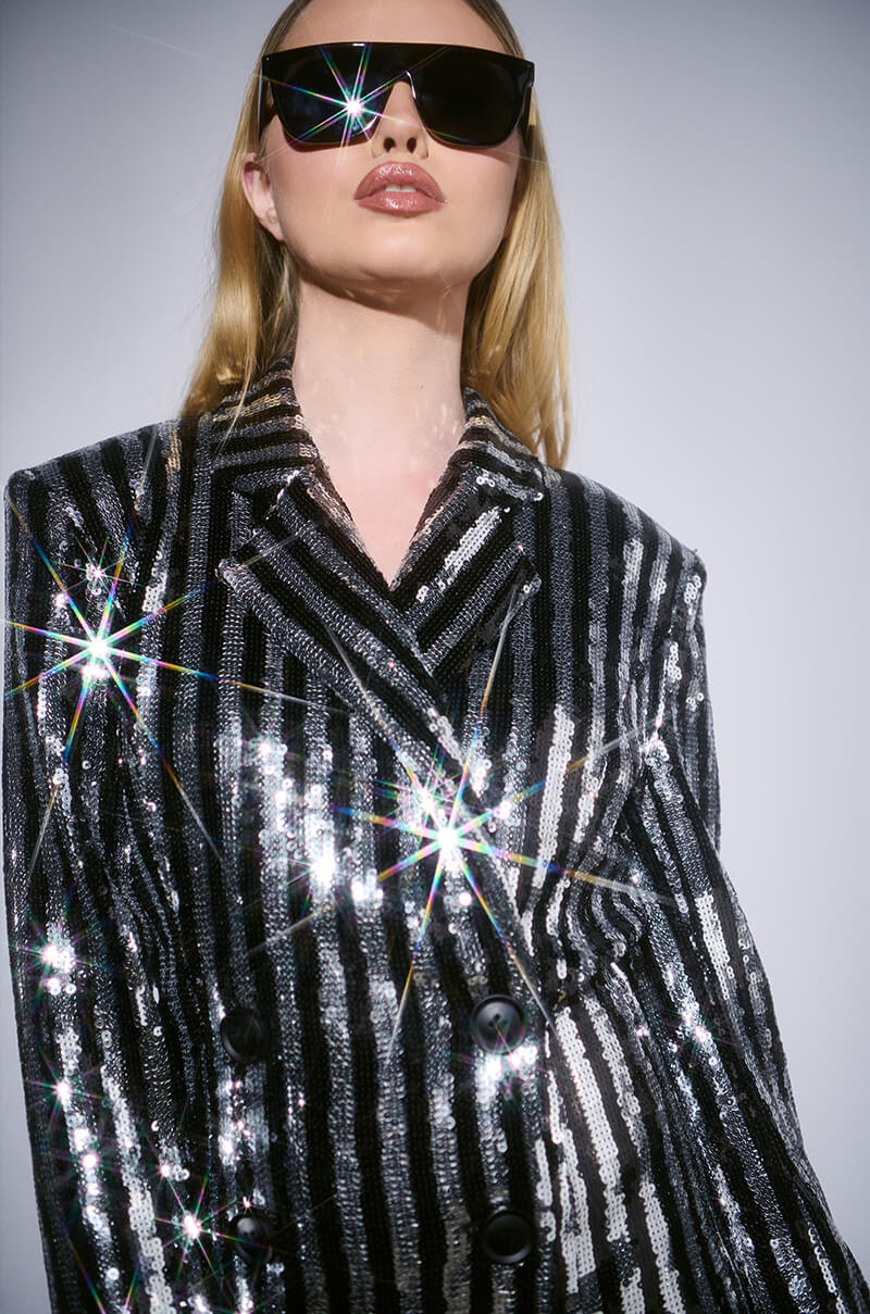 Extra View Yanni Sequin Blazer Mini Dress